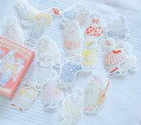 dodolulu Match Box Flake Stickers - Vintage Dolls  (08)