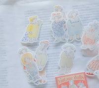 dodolulu Match Box Flake Stickers - Vintage Dolls  (08)