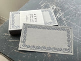 Oeda Original Letterpress Memo Card - Vine Gray