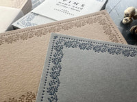 Oeda Original Letterpress Memo Card - Vine Gray