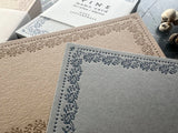 Oeda Original Letterpress Memo Card - Vine Gray