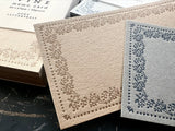 Oeda Original Letterpress Memo Card - Vine Gray