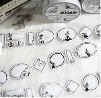 [jr.Journal X Moomin] PET Tape / Moomin Labels (Kiss-cut)