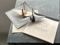 Oeda Letterpress ORIGAMI LETTER - Gray & Beige Paper