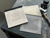 Oeda Letterpress ORIGAMI LETTER - Gray & Beige Paper
