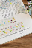 Meow Illustration Kiss-cut PET Tape / Wildflower Field