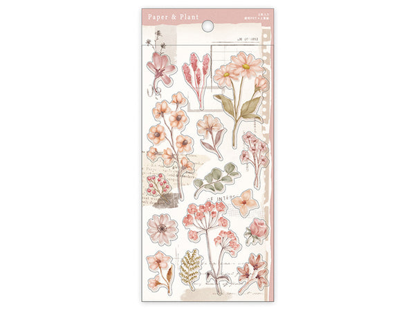 Paper & Plant Stickers Set - Pink (2 sheets)