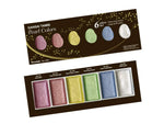 KURETAKE Gansai Tambi 6 Color Watercolor Palette -  Metallic Pearl