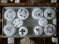 Hanen Studio Jade Stone Rubber Stamp Set - Flower Postmark A