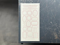 Oeda Letterpress "Frame" Sticker Sheet - Rose Pink