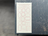 Oeda Letterpress "Frame" Sticker Sheet - Rose Pink