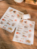 Meow Illustration Transfer Stickers / Rosewood