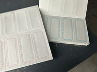 Oeda Letterpress 4 Ornament Label Book - Light Blue