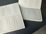 Oeda Letterpress 4 Ornament Label Book - Light Blue