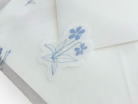 Hutte Paper Flake Sticker Pack / Blue floral