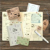 Moomin Wooden Rubber Stamp Set of 12