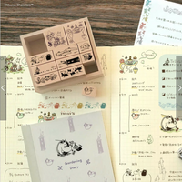 Moomin Wooden Rubber Stamp Set of 12