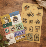 Dayan the Cat Kraft Stickers