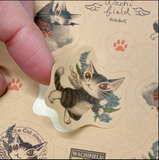 Dayan the Cat Kraft Stickers