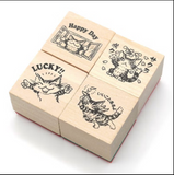 Dayan the Cat Lucky Stamp Set / Lucky