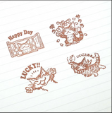 Dayan the Cat Lucky Stamp Set / Lucky