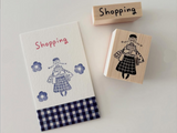 nonco hanco Rubber Stamp / R-122 Shopping Girl