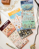 The Fantasy Street Zakka Store (空想街雑貨店) Clear Sheet of Stickers / Sky