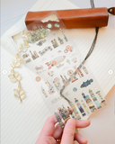 The Fantasy Street Zakka Store (空想街雑貨店) Clear Sheet of Stickers / Sky