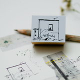 Covo Design Original Stamp / Cat by the Window