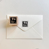 Japanese Wooden Rubber Stamp / Small Stamps of Viola
