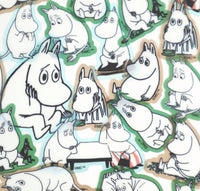 Moomin 80th Anniversary Clear Flake Stickers / Thinking