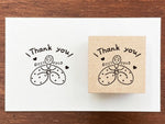 "Marle" Japanese Wooden Rubber Stamp - Thank You