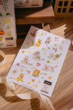 Meow Illustration / Starry Night & Cat Clear Sticker