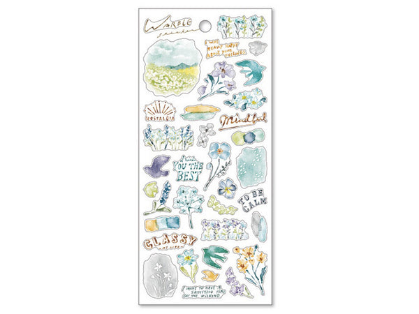 Warble Sheet of Stickers - Blue