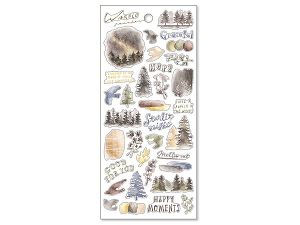 Warble Sheet of Stickers - Gray
