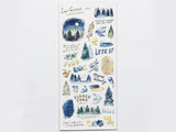Warble Sheet of Stickers - Navy