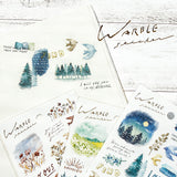Warble Sheet of Stickers - Navy