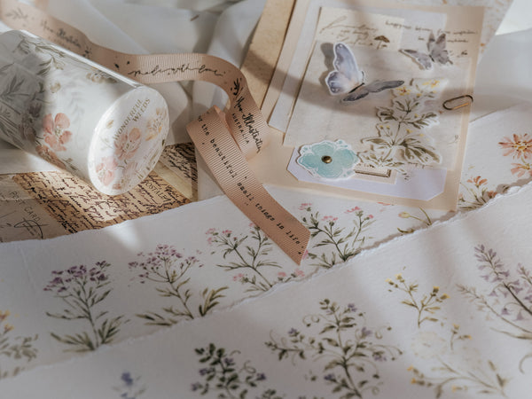 15% off - Meow Illustration / Wonderful Weeds Washi Tape