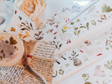 15% off - Meow Illustration / Woodland Story Wash Tape with Matte Gold