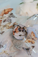 15% off - Meow Illustration / Beautiful Butterfly Glossy PET tape with Iridescent