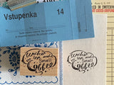 Kubominoki Original Rubber Stamp - Wake up and smell the coffee