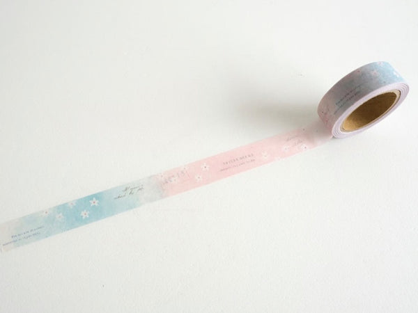 YOHAKU Original Washi Tape / Y-165 Flower Clouds (ハナグモリ)