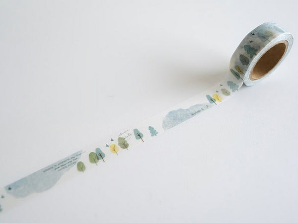 YOHAKU Original Washi Tape / Y-167 Forest (アオノモリ)