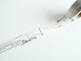 YOHAKU Foil-stamped Washi Tape / YH-007 Letters & Numbers (モジトスウジ)