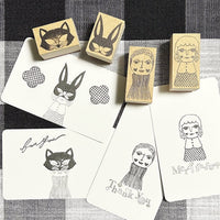 Kinotorico Original Wooden Rubber Stamp / Girl