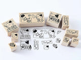 Cat Bakery Rubber Stamp Set of 9