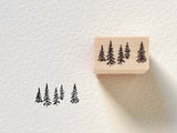 Japanese Wooden Rubber Stamp / Christmas Forest