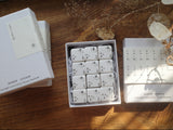 Hanen Studio / Twelve Months Calendar Pebble Rubber Stamp Set