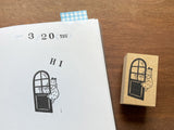 "Marle" Japanese Wooden Rubber Stamp - A glimpse from the door
