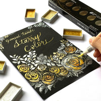 KURETAKE Gansai Tambi 6 Color Watercolor Palette - Starry